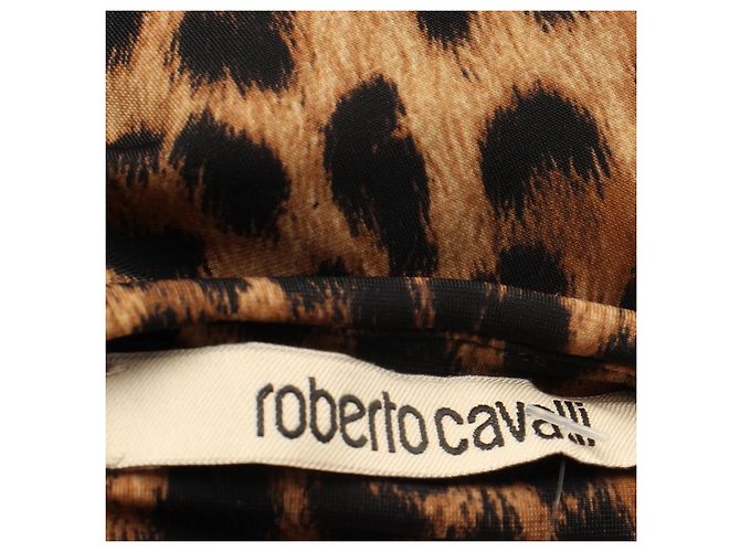 Roberto Cavalli Abendkleid Leopard Print Braun - Ansicht 5
