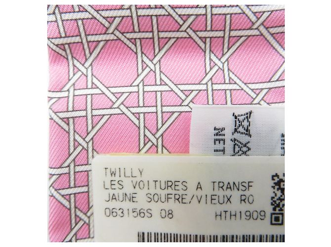 Écharpe Canopy pliable Twilly Hermès Rose Jaune - vue 4