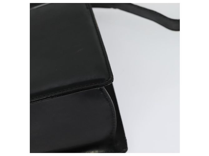 Borsa a Spalla Gancini in Pelle Nera e Oro Salvatore Ferragamo Auth 140988 Nero D'oro - vista 17