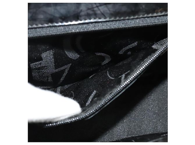 Borsa a Spalla Gancini in Pelle Nera e Oro Salvatore Ferragamo Auth 140988 Nero D'oro - vista 20