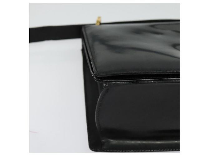 Borsa a Spalla Gancini in Pelle Nera e Oro Salvatore Ferragamo Auth 140988 Nero D'oro - vista 8