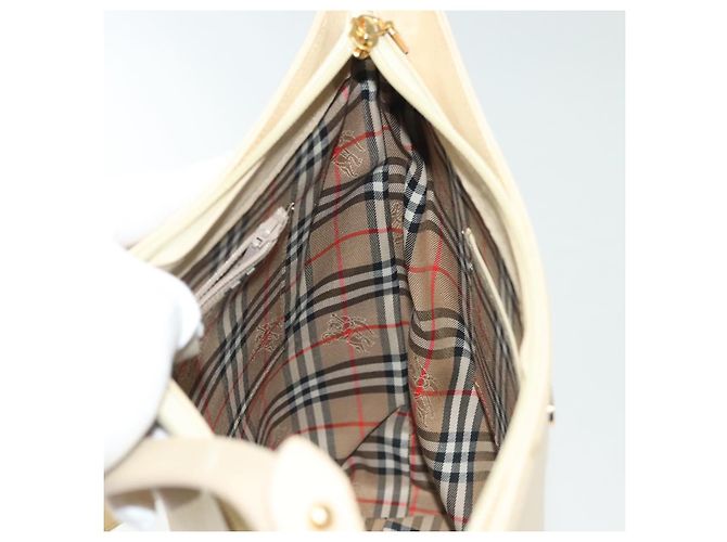 Autre Marque Borsa a Spalla Burberrys in Pelle Beige Oro Auth ep10651 D'oro - vista 18