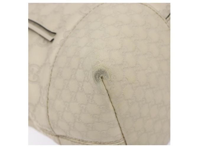 Borsa a mano in pelle GG Canvas Guccissima bianca oro 353120 Auth bs29328 Bianco D'oro - vista 15