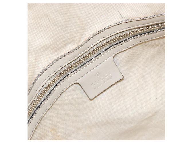 Borsa a mano in pelle GG Canvas Guccissima bianca oro 353120 Auth bs29328 Bianco D'oro - vista 17