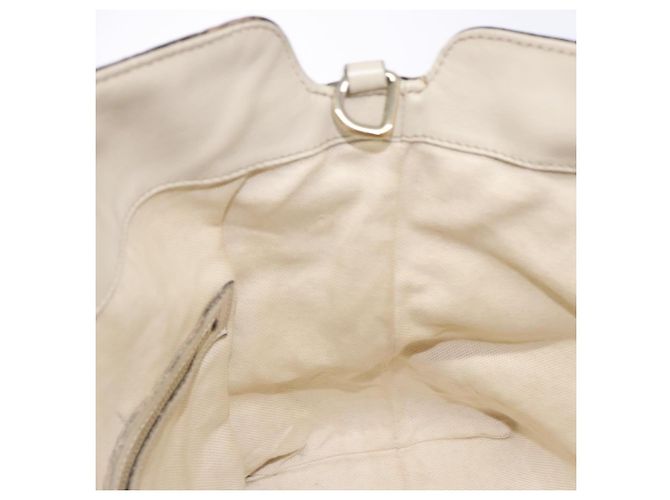 Borsa a mano in pelle GG Canvas Guccissima bianca oro 353120 Auth bs29328 Bianco D'oro - vista 18