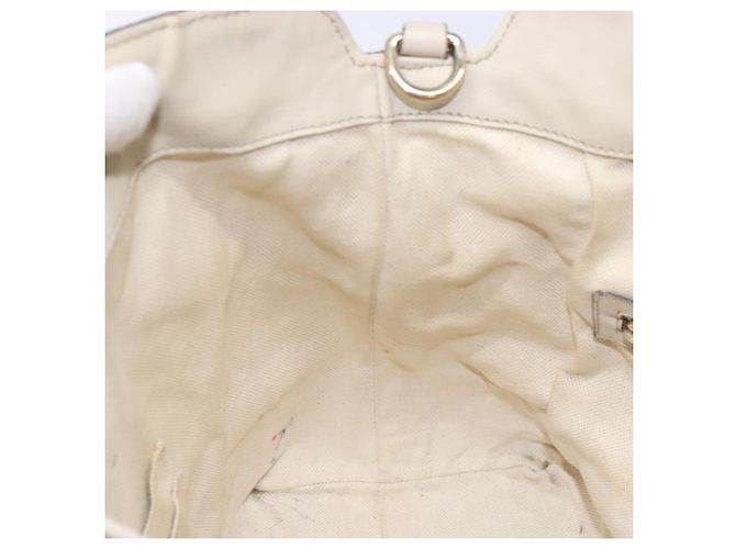 Borsa a mano in pelle GG Canvas Guccissima bianca oro 353120 Auth bs29328 Bianco D'oro - vista 19
