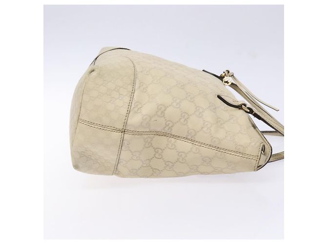 Borsa a mano in pelle GG Canvas Guccissima bianca oro 353120 Auth bs29328 Bianco D'oro - vista 3