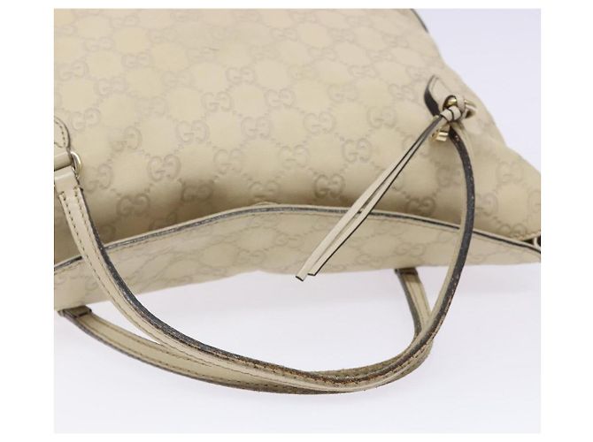 Borsa a mano in pelle GG Canvas Guccissima bianca oro 353120 Auth bs29328 Bianco D'oro - vista 7