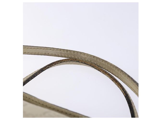 Borsa a mano in pelle GG Canvas Guccissima bianca oro 353120 Auth bs29328 Bianco D'oro - vista 8