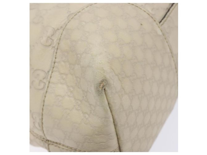 Borsa a mano in pelle GG Canvas Guccissima bianca oro 353120 Auth bs29328 Bianco D'oro - vista 9