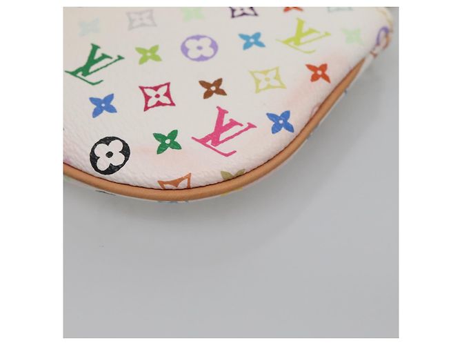 LOUIS VUITTON Pochette MM Monogram Multicolore Bianca M60028 LV Auth 134908V Bianco - vista 15