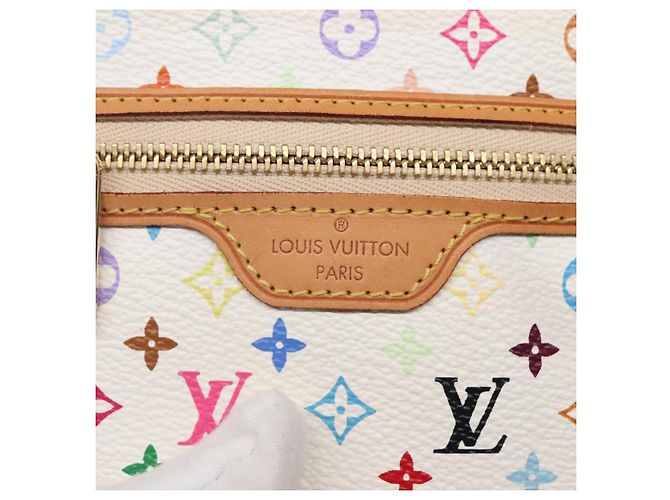 LOUIS VUITTON Pochette MM Monogram Multicolore Bianca M60028 LV Auth 134908V Bianco - vista 17