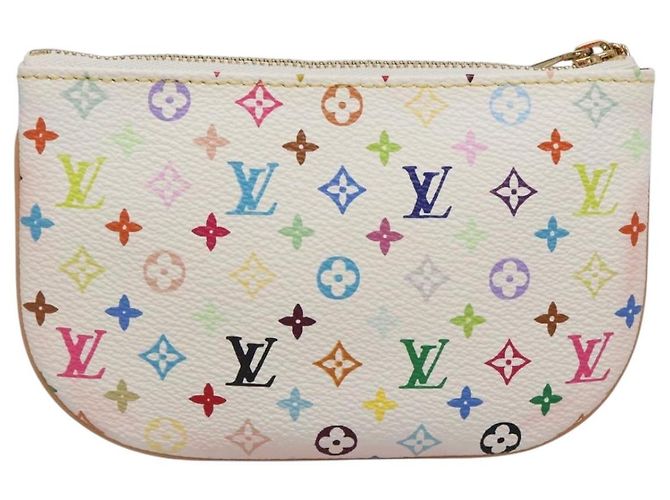 LOUIS VUITTON Pochette MM Monogram Multicolore Bianca M60028 LV Auth 134908V Bianco - vista 2