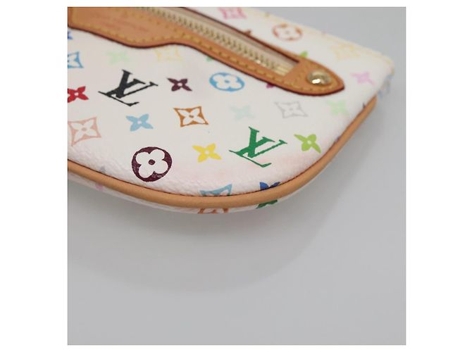 LOUIS VUITTON Pochette MM Monogram Multicolore Bianca M60028 LV Auth 134908V Bianco - vista 8