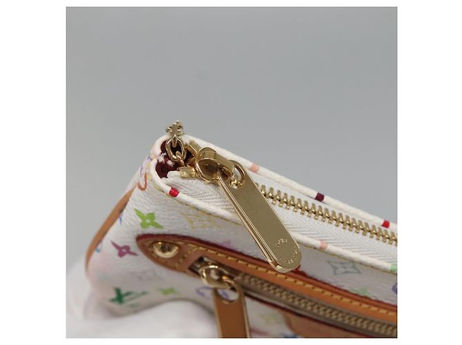 LOUIS VUITTON Pochette MM Monogram Multicolore Bianca M60028 LV Auth 134908V Bianco - vista 9