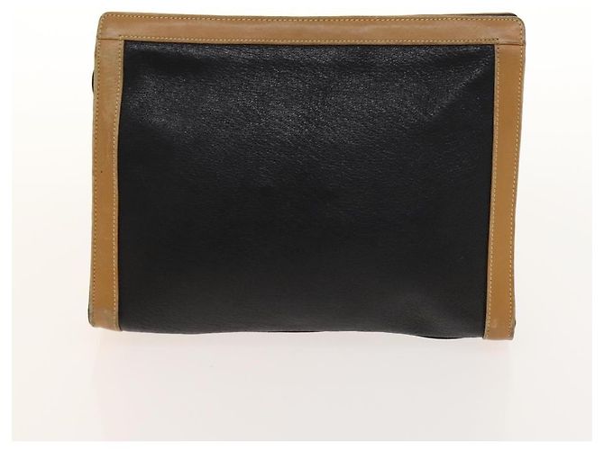 Borsa in tela GG Gucci linea Sherry in pelle 2 pezzi beige nera Auth 139097 Nero - vista 12