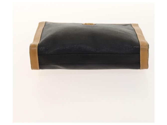 Borsa in tela GG Gucci linea Sherry in pelle 2 pezzi beige nera Auth 139097 Nero - vista 15