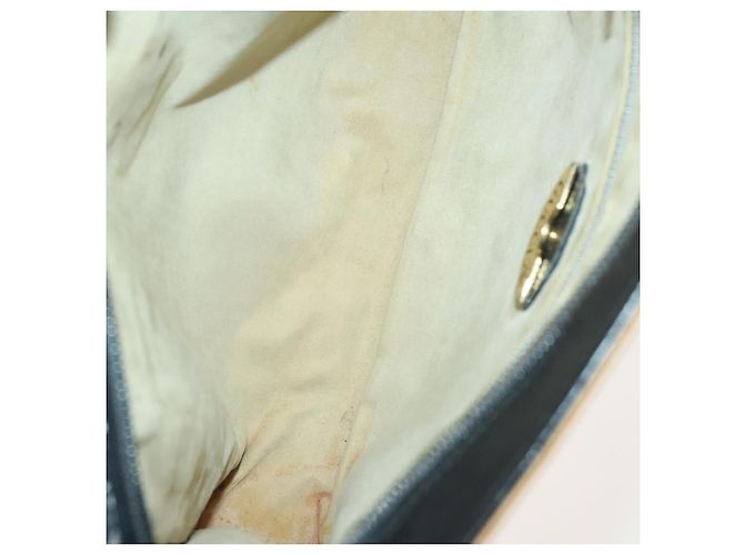Borsa in tela GG Gucci linea Sherry in pelle 2 pezzi beige nera Auth 139097 Nero - vista 16