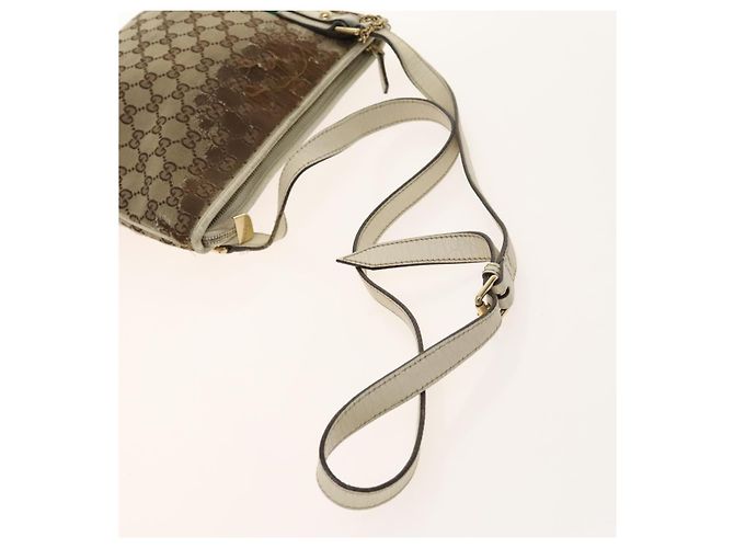 Borsa in tela GG Gucci linea Sherry in pelle 2 pezzi beige nera Auth 139097 Nero - vista 5