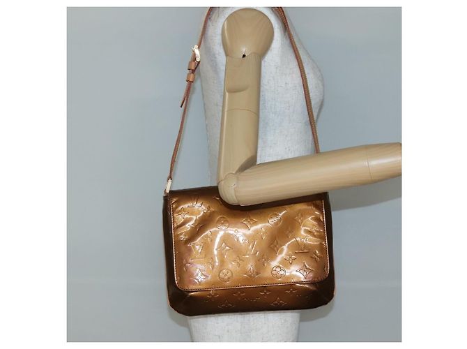 LOUIS VUITTON Borsa Thompson Street Monogram Vernis Bronzo M91124 LV Auth ep10860 - vista 23