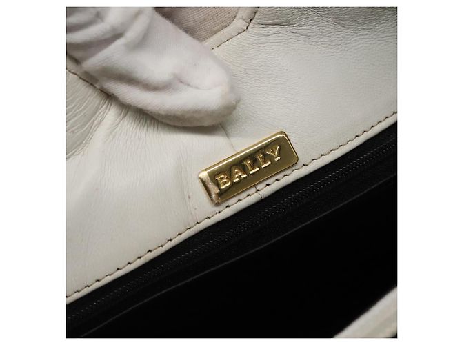 BALLY Borsa a Spalla Trapuntata in Pelle Bianca e Oro Auth BA5391 Bianco D'oro - vista 19