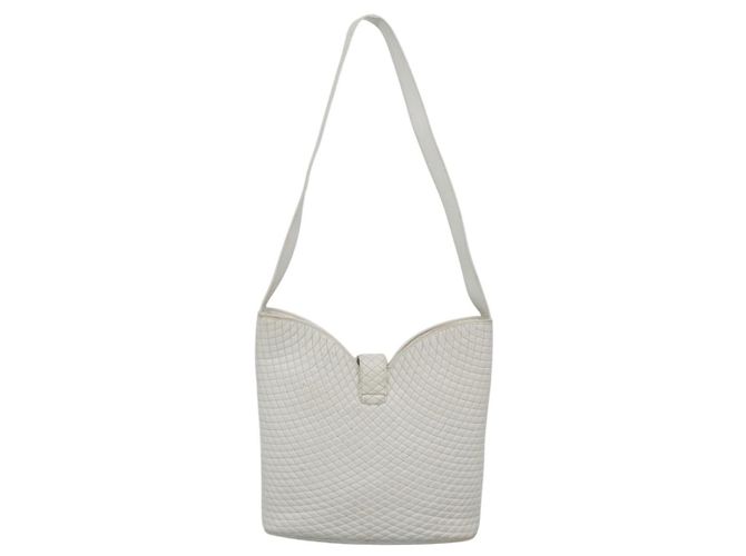 BALLY Borsa a Spalla Trapuntata in Pelle Bianca e Oro Auth BA5391 Bianco D'oro - vista 2