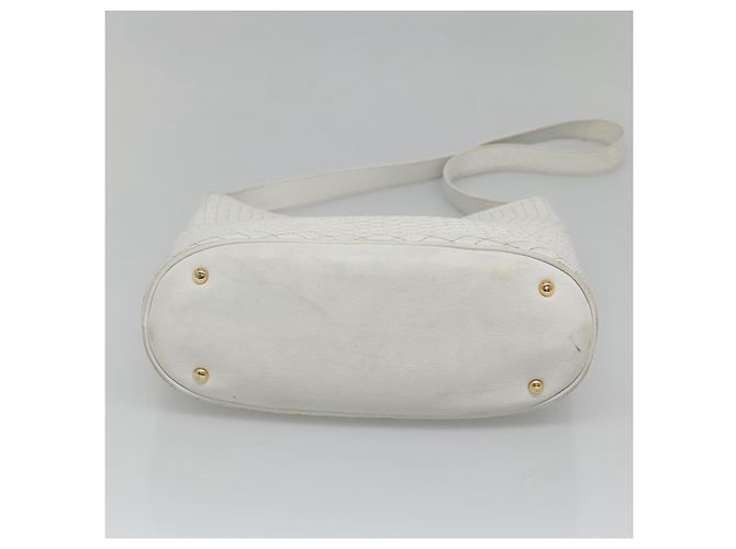 BALLY Borsa a Spalla Trapuntata in Pelle Bianca e Oro Auth BA5391 Bianco D'oro - vista 5