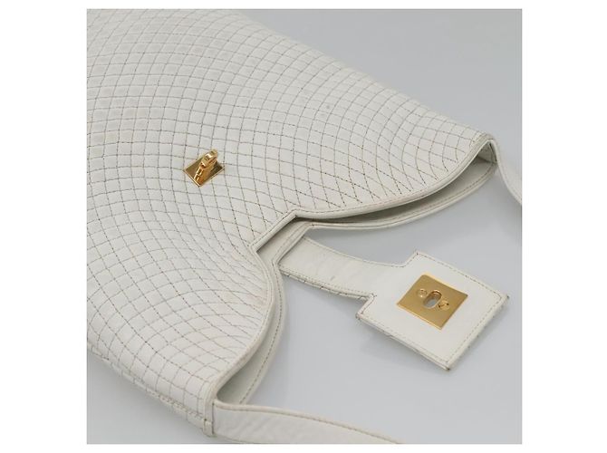 BALLY Borsa a Spalla Trapuntata in Pelle Bianca e Oro Auth BA5391 Bianco D'oro - vista 6
