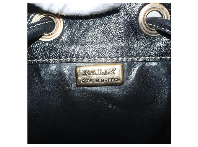BALLY Borsa a Spalla in Pelle Nera Auth BA5494 Nero - vista 10