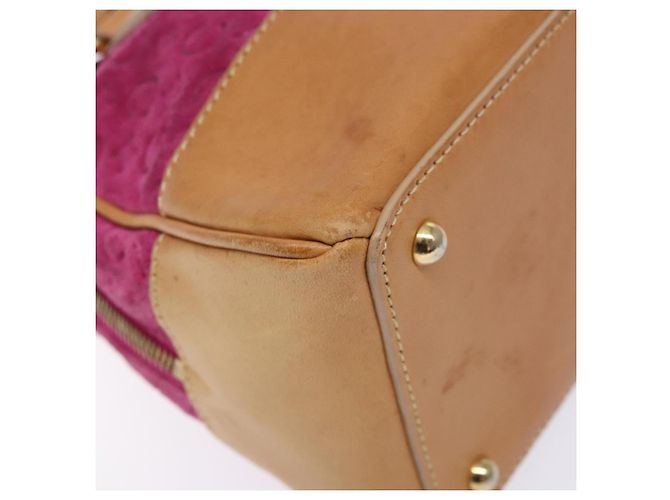 Céline Borsa a mano in tela Macadam C di CELINE in pelle scamosciata viola e oro Auth BA5262 D'oro Porpora - vista 16