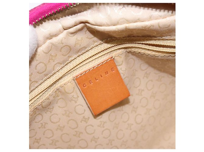 Céline Borsa a mano in tela Macadam C di CELINE in pelle scamosciata viola e oro Auth BA5262 D'oro Porpora - vista 17