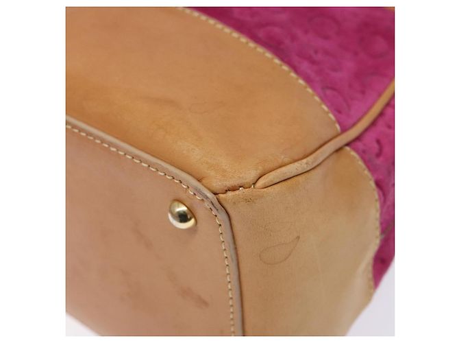 Céline Borsa a mano in tela Macadam C di CELINE in pelle scamosciata viola e oro Auth BA5262 D'oro Porpora - vista 9