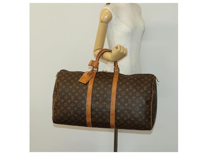 LOUIS VUITTON Borsa Boston Monogram Keepall 55 M41424 LV Auth 140880 Monogramma - vista 22