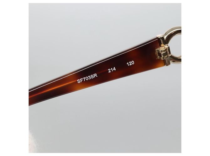Gafas de sol Salvatore Ferragamo de plástico marrón Auth bs29164 Castaño - vista 10