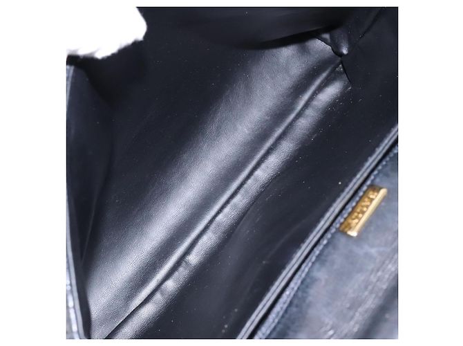BALLY Borsa a Mano Trapuntata in Pelle Oro Nero Auth BA5149 D'oro - vista 11
