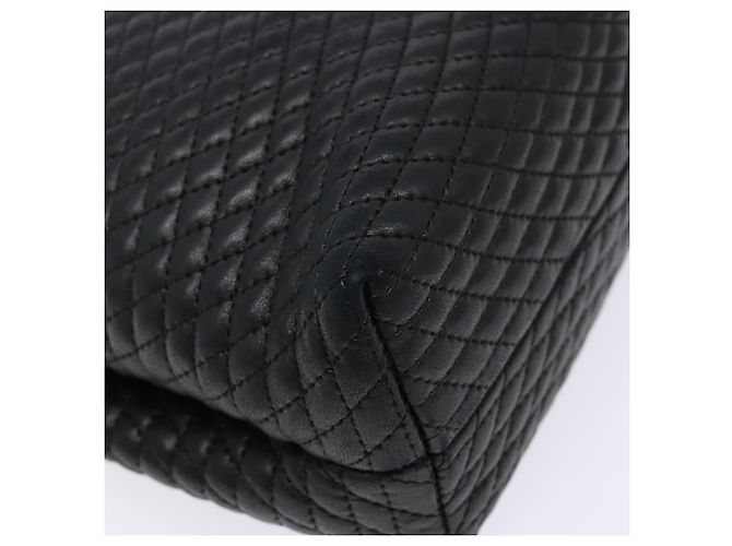 BALLY Borsa a Mano Trapuntata in Pelle Oro Nero Auth BA5149 D'oro - vista 14