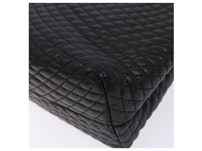 BALLY Borsa a Mano Trapuntata in Pelle Oro Nero Auth BA5149 D'oro - vista 15