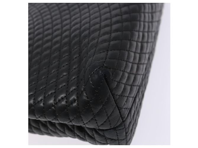 BALLY Borsa a Mano Trapuntata in Pelle Oro Nero Auth BA5149 D'oro - vista 16