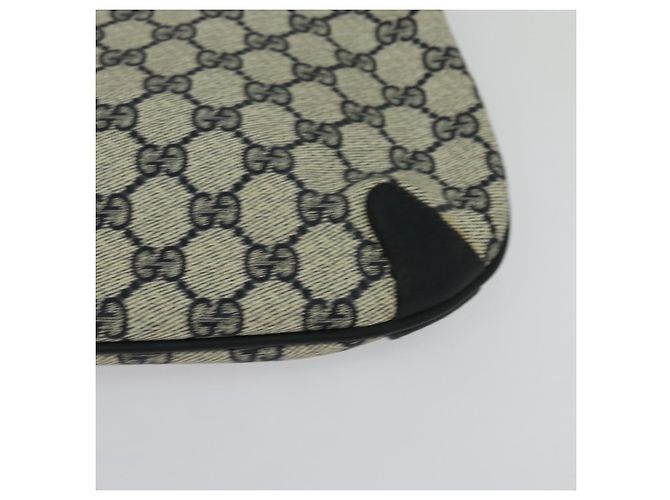 Borsa a Spalla Gucci GG Supreme Sherry Line PVC Blu Navy Oro 39 02 026 Auth BA5255 D'oro - vista 14