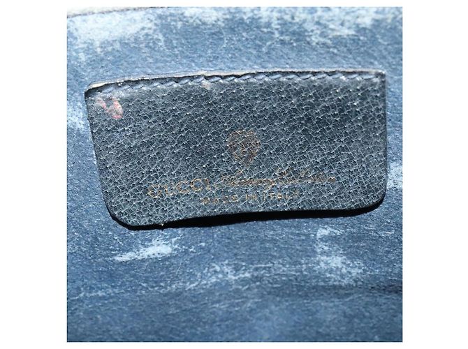 Borsa a Spalla Gucci GG Supreme Sherry Line PVC Blu Navy Oro 39 02 026 Auth BA5255 D'oro - vista 18
