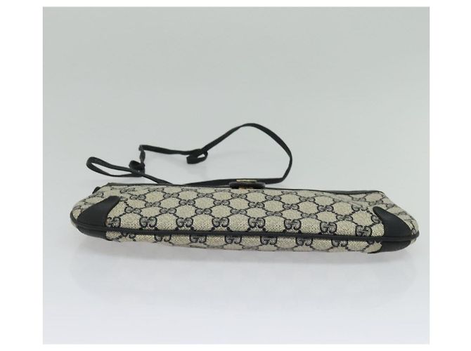 Borsa a Spalla Gucci GG Supreme Sherry Line PVC Blu Navy Oro 39 02 026 Auth BA5255 D'oro - vista 5