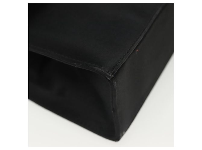 Borsa a Spalla Salvatore Ferragamo Vala Satin Nero Oro Auth 142122 D'oro - vista 16