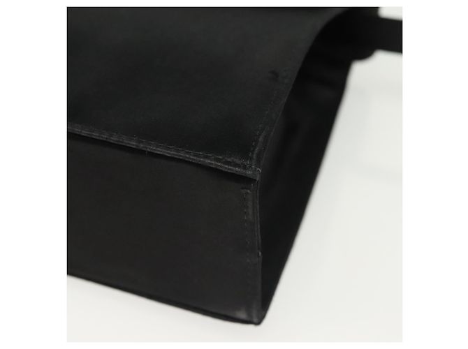 Borsa a Spalla Salvatore Ferragamo Vala Satin Nero Oro Auth 142122 D'oro - vista 17