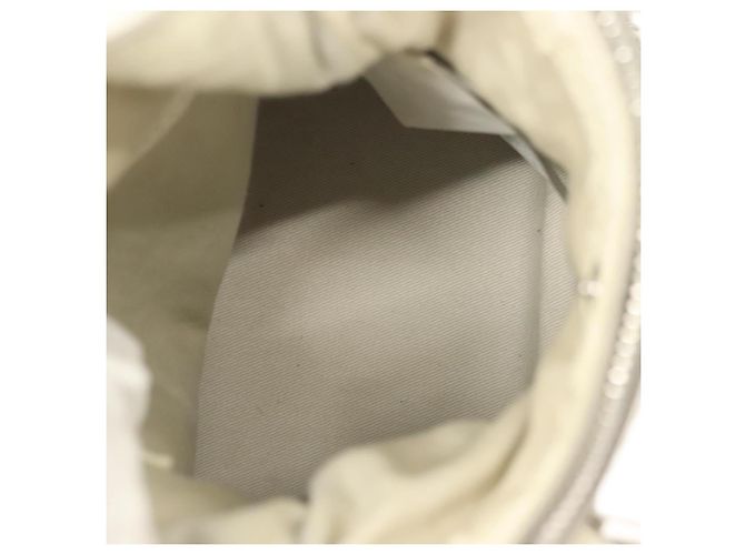 Autre Marque Bolso de mano mini 5AC de cuero 2 en 1 Maison Margiela Blanco Plata Auth 134868 - vista 11