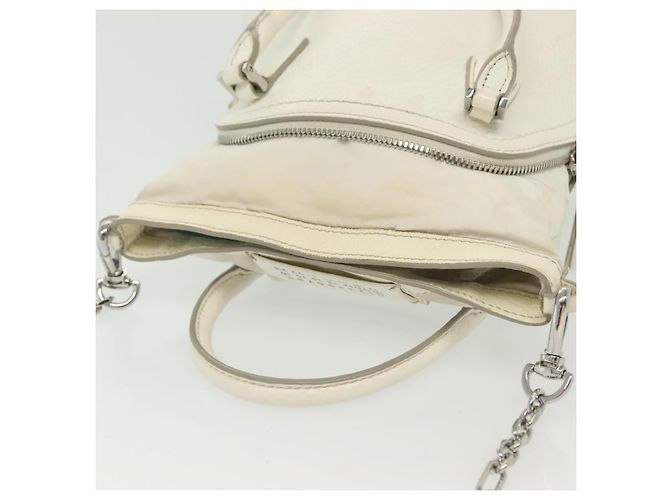 Autre Marque Bolso de mano mini 5AC de cuero 2 en 1 Maison Margiela Blanco Plata Auth 134868 - vista 6
