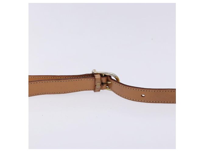 Céline CELINE Macadam Canvas Kreis Schultertasche aus PVC-Leder in Braun und Gold Auth 140226 Golden - Ansicht 8