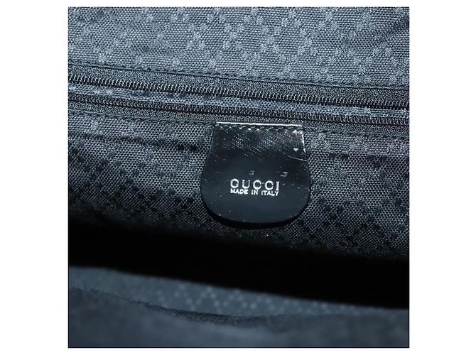 Borsa Tote in Nylon Nero Argento Gucci Bamboo 002 2058 0412 5 Auth ep10054 - vista 17