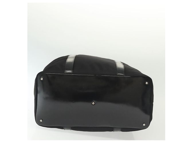 Borsa Tote in Nylon Nero Argento Gucci Bamboo 002 2058 0412 5 Auth ep10054 - vista 5