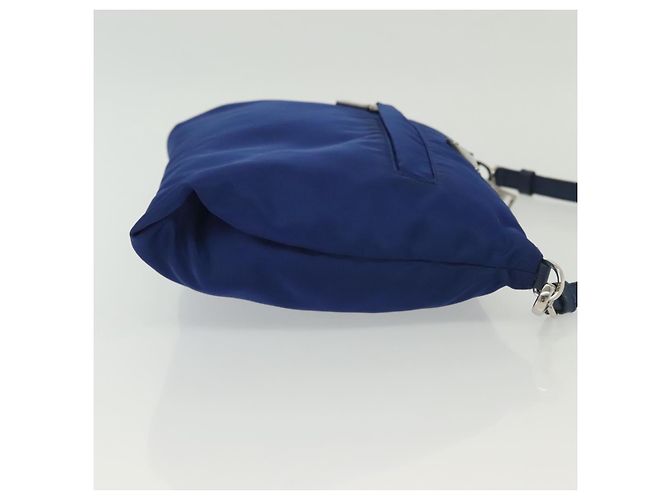 Bolso de Hombro PRADA de Nylon Azul Plata Auténtico 140970 - vista 3