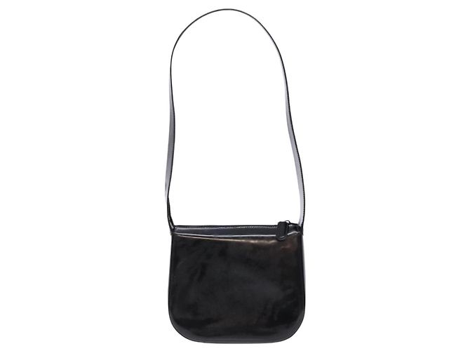 Borsa a Spalla GUCCI Pelle Verniciata Nera Argento 007 2046 0250 Auth ep10775 - vista 2